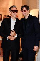 Cannes Raphael Quenard, Francois Civil, Michel Hazanavicius walk with condor from Hotel Martinez MP