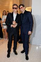 Cannes Raphael Quenard, Francois Civil, Michel Hazanavicius walk with condor from Hotel Martinez MP