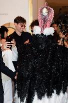 Cannes Raphael Quenard, Francois Civil, Michel Hazanavicius walk with condor from Hotel Martinez MP