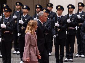 Mark Carney Meets Giorgia Meloni - Rome
