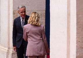 Mark Carney Meets Giorgia Meloni - Rome