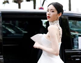 Cannes Zhou Ye leaves Hotel Martinez MP