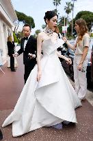 Cannes Zhou Ye leaves Hotel Martinez MP
