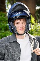 Cannes Aliocha Schneider leaves Hotel Martinez MP