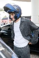 Cannes Aliocha Schneider leaves Hotel Martinez MP