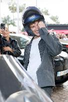 Cannes Aliocha Schneider leaves Hotel Martinez MP