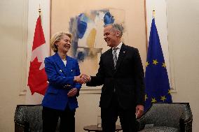 PM Mark Carney Meets Ursula Von Der Leyen - Rome