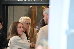 Cannes - Kristen Stewart Was Spotted At The Armani Caffe