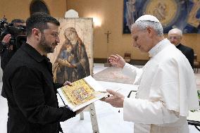 Pope Leo XIV Meets Ukrainian President Volodymyr Zelenskyy - Vatican