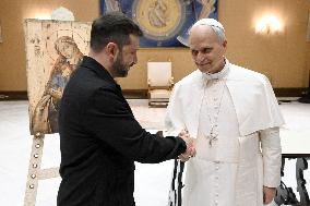 Pope Leo XIV Meets Ukrainian President Volodymyr Zelenskyy - Vatican