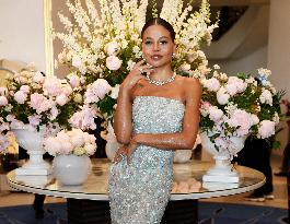 Cannes Emma Weymouth leaves Hotel Martinez MP