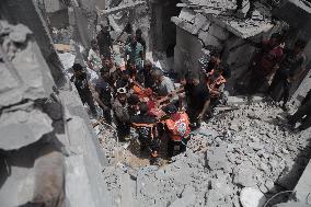 Israeli Airstrike In Jabalia Refugee Camp - Gaza