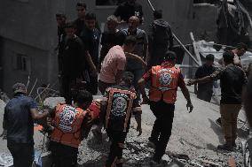 Israeli Airstrike In Jabalia Refugee Camp - Gaza