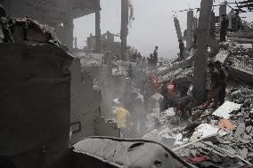 Israeli Airstrike In Jabalia Refugee Camp - Gaza