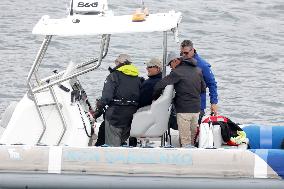 King Juan Carlos Disembarking - Sanxenxo