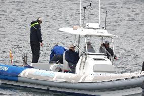 King Juan Carlos Disembarking - Sanxenxo