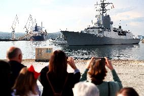 Frigate and Ship Return to Ferrol After Noble Shield - Spain