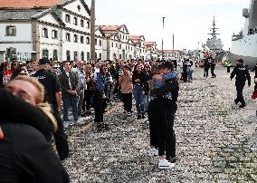 Frigate and Ship Return to Ferrol After Noble Shield - Spain