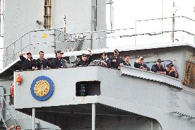 Frigate and Ship Return to Ferrol After Noble Shield - Spain