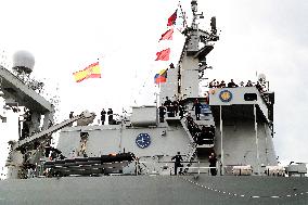 Frigate and Ship Return to Ferrol After Noble Shield - Spain