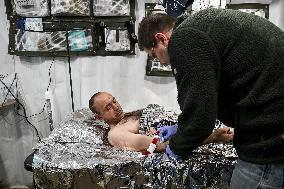 Stabilisation point of Ukraines 141st Brigade in Donetsk region