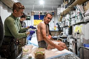 Stabilisation point of Ukraines 141st Brigade in Donetsk region