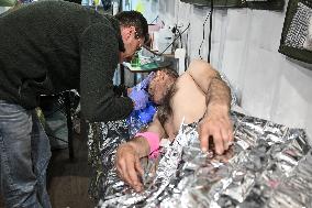 Stabilisation point of Ukraines 141st Brigade in Donetsk region