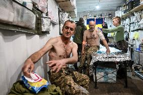Stabilisation point of Ukraines 141st Brigade in Donetsk region