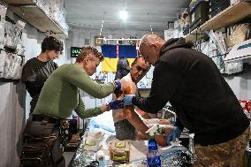 Stabilisation point of Ukraines 141st Brigade in Donetsk region