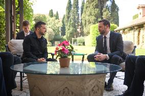 President Zelensky meets US Vice President JD Vance - Rome