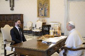 Pope Leo XIV Meets J.D. Vance - Vatican