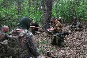 Tactical drills of Khartiia Brigade in Kharkiv region