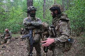 Tactical drills of Khartiia Brigade in Kharkiv region