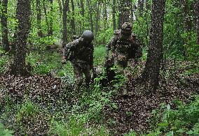 Tactical drills of Khartiia Brigade in Kharkiv region