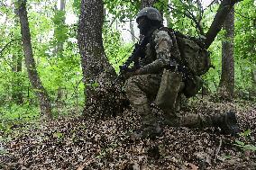 Tactical drills of Khartiia Brigade in Kharkiv region