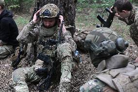 Tactical drills of Khartiia Brigade in Kharkiv region