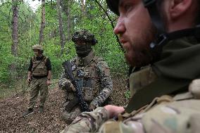Tactical drills of Khartiia Brigade in Kharkiv region