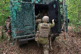 Tactical drills of Khartiia Brigade in Kharkiv region