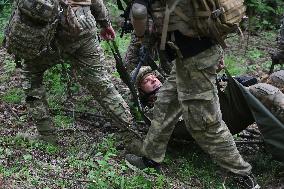 Tactical drills of Khartiia Brigade in Kharkiv region