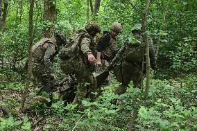 Tactical drills of Khartiia Brigade in Kharkiv region