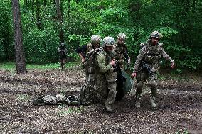 Tactical drills of Khartiia Brigade in Kharkiv region