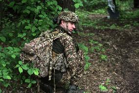 Tactical drills of Khartiia Brigade in Kharkiv region