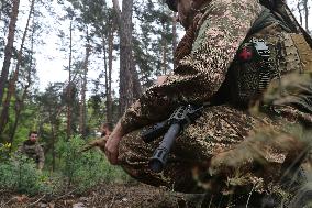 Tactical drills of Khartiia Brigade in Kharkiv region