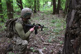 Tactical drills of Khartiia Brigade in Kharkiv region