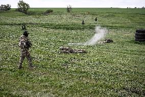 Combat coordination drills of Ukraines 141st Brigade