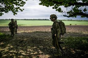 Combat coordination drills of Ukraines 141st Brigade