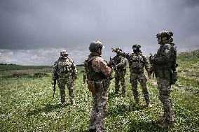 Combat coordination drills of Ukraines 141st Brigade