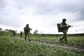 Combat coordination drills of Ukraines 141st Brigade
