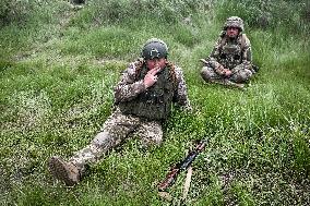 Combat coordination drills of Ukraines 141st Brigade