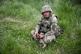 Combat coordination drills of Ukraines 141st Brigade